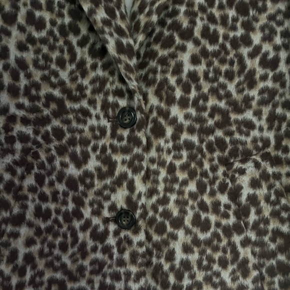 NWT Ann Taylor Animal Print Cocoon Coat - Picture 2 of 4